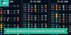 Kết Quả World Cup 2026 Hôm Nay Tỷ Số Chuẩn 7M 7 Kết Quả World Cup 2026 Hôm Nay Tỷ Số Chuẩn 7M